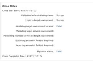 • I tried to rename the Artifact Snapshot and perform a Repeat Export, naming this Artifact Snapshot. The Clone Snapshot tool still links to the original & renamed Artifact Snapshot. • The only way to update the source Snapshot in-between scheduled maintenance is to use the EPM Automate RunDailyMainenance command. Does the tool import the application, or does it simply migrate the Snapshot? • Very Important! The feature overwrites the target application with the clone! • Also, Very Important! It even deletes your snapshots since it uses the recreate EPM Automate command. • You will not have any Snapshots remaining in the migration area other than Artifact Snapshot. When can you not use Clone Snapshot? • An inconvenient and important fact about this tool... • For two weeks of every month, your test system will be on a different version, due to Oracle's standard monthly updates process. During this period, you cannot use the Clone Snapshot feature clone from a Production to a Test environment, or vice versa. The following screenshots show what happened when I attempted to migrate during this between versions: