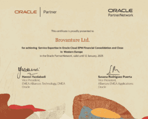 Brovanture Oracle Cloud EPM Close Cert